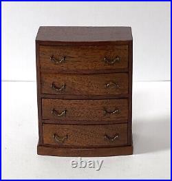 Vintage Artisan OOAK Miniature Wooden Dolls House Chest of Drawers -1/10th Scale