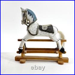Vintage D Brogden Dolls House Small Wooden Rocking Horse Toy Collectible