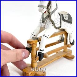 Vintage D Brogden Dolls House Small Wooden Rocking Horse Toy Collectible