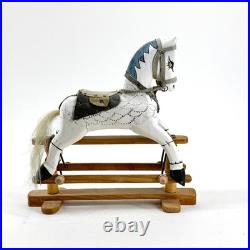 Vintage D Brogden Dolls House Small Wooden Rocking Horse Toy Collectible