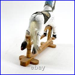 Vintage D Brogden Dolls House Small Wooden Rocking Horse Toy Collectible
