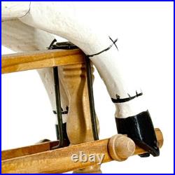 Vintage D Brogden Dolls House Small Wooden Rocking Horse Toy Collectible