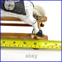 Vintage D Brogden Dolls House Small Wooden Rocking Horse Toy Collectible