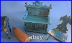 Vintage Furniture Dollhouse Doll Kitchen Part Alpine Wood Circa 1900 F025-610