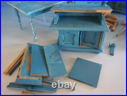 Vintage Furniture Dollhouse Doll Kitchen Part Alpine Wood Circa 1900 F025-610