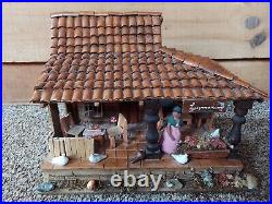 Vintage Handmade Wooden Miniature Dollhouse Old Wood South American Style House