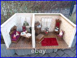 Vintage Historic Dolls House Circa 1900 With Salon Furniture Circa 1880 Collectors Estate Vintage Historic Dolls House Circa 1900 With Salon Furniture Circa 1880 Collectors Estate