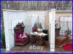 Vintage Historic Dolls House Circa 1900 With Salon Furniture Circa 1880 Collectors Estate Vintage Historic Dolls House Circa 1900 With Salon Furniture Circa 1880 Collectors Estate