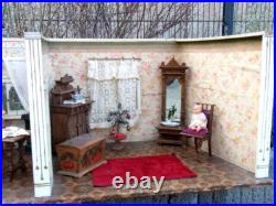Vintage Historic Dolls House Circa 1900 With Salon Furniture Circa 1880 Collectors Estate Vintage Historic Dolls House Circa 1900 With Salon Furniture Circa 1880 Collectors Estate