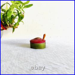 Vintage Old Colorful Lacquered Wooden Miniature Design Doll House W169 Vintage Old Colorful Lacquered Wooden Miniature Design Doll House W169
