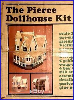Vintage Pierce Dollhouse Kit Greenleaf Wooden Doll House Kit #8011 NOS