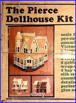 Vintage Pierce Dollhouse Kit Greenleaf Wooden Doll House Kit #8011 New in Box