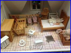 Vintage Victorian Wooden Dolls House Fully Furnished Perfect Christmas Present