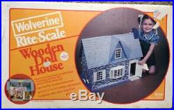 Vintage Wolverine Rite-Scale Wooden Doll House Kit NO. 830, New