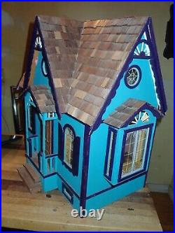Vintage Wooden Doll House with Furniture