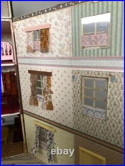 Vintage wooden Handmade dolls house & Furniture Job Lot Like Bly Manor