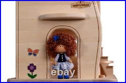 Wooden 3-Level Dollhouse ELIZAVETA Gift for Girl DIY Kit withFurniture Set #1