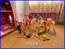 Wooden Barbie/Dollhouse, KidKraft+ dolls+furniture+horses(move and sound)+clothes