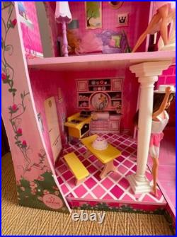 Wooden Barbie/Dollhouse, KidKraft+ dolls+furniture+horses(move and sound)+clothes