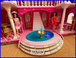 Wooden Barbie/Dollhouse, KidKraft+ dolls+furniture+horses(move and sound)+clothes