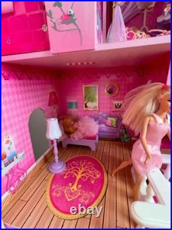 Wooden Barbie/Dollhouse, KidKraft+ dolls+furniture+horses(move and sound)+clothes