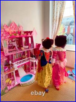 Wooden Barbie/Dollhouse, KidKraft+ dolls+furniture+horses(move and sound)+clothes