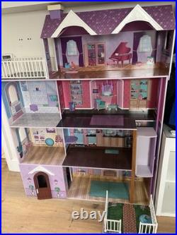 Wooden Barbie House With Huge Bundle Of Accesories, Furniture, Dolls