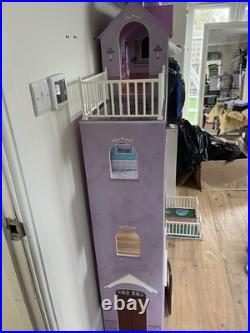 Wooden Barbie House With Huge Bundle Of Accesories, Furniture, Dolls