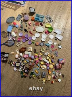 Wooden Barbie House With Huge Bundle Of Accesories, Furniture, Dolls