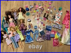 Wooden Barbie House With Huge Bundle Of Accesories, Furniture, Dolls
