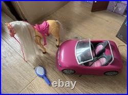 Wooden Barbie House With Huge Bundle Of Accesories, Furniture, Dolls