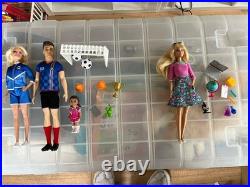 Wooden Barbie House With Huge Bundle Of Accesories, Furniture, Dolls