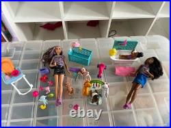 Wooden Barbie House With Huge Bundle Of Accesories, Furniture, Dolls
