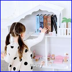 Wooden Bookcase for Kids Bookshelf Doll house Toys Books Storage Organiser Shelf