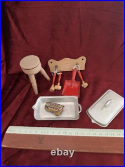 Wooden Bulk Tin Accessories Antique Dollhouse Kitchen House Wooden Bulk Tin Accessories Antique Dollhouse Kitchen House