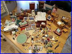 Wooden Collectable Large Dolls House Complete With Lots Of Furniture