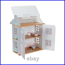 Wooden Cottage Dollhouse Realistic Details And Furniture Xmas Gift 2020 New S1