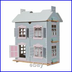 Wooden Cottage Dollhouse Realistic Details And Furniture Xmas Gift 2020 New SF