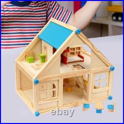 Wooden Doll House Dollhouse Kit Model Craft Miniature Scene Educational Toy Wooden Doll House Dollhouse Kit Model Craft Miniature Scene Educational Toy