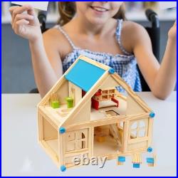 Wooden Doll House Dollhouse Kit Model Craft Miniature Scene Educational Toy