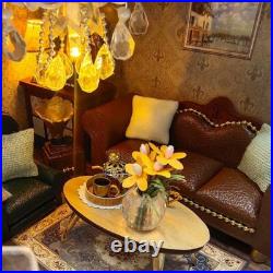 Wooden Doll House Kit DIY Miniature Decorative with Furniture Artwork Handmade