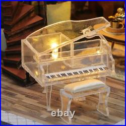 Wooden Doll House Kit DIY Miniature Decorative with Furniture Artwork Handmade