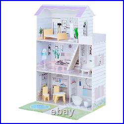 Wooden Doll House Purple 73.5(L) x 29.5(W) x 111.5(H) Olivia's Little World