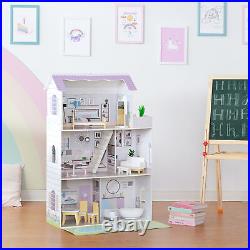 Wooden Doll House Purple 73.5(L) x 29.5(W) x 111.5(H) Olivia's Little World