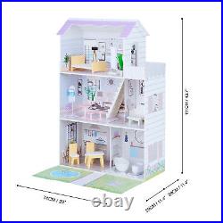 Wooden Doll House Purple 73.5(L) x 29.5(W) x 111.5(H) Olivia's Little World