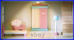 Wooden Doll House Tall Light Up Pretend Play Set Large for Girls Kids New GIFT