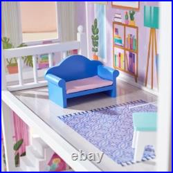 Wooden Doll House Toy 3-Storey Rooms Stair Furniture Kids Playset Girls 4FT NEW Wooden Doll House Toy 3-Storey Rooms Stair Furniture Kids Playset Girls 4FT NEW