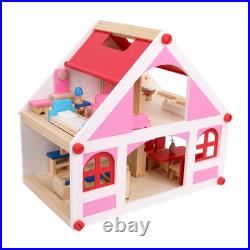 Wooden Doll House with Furniture Villa Wooden Doll House with Furniture Villa