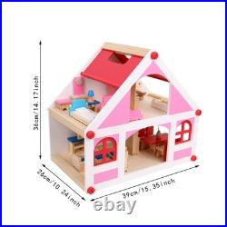 Wooden Doll House with Furniture Villa Wooden Doll House with Furniture Villa