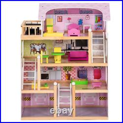 Wooden Doll'S House with Accessories